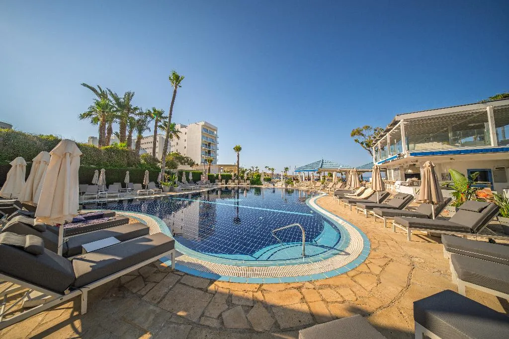 Terrace, Anonymous Beach Hotel, Cyprus