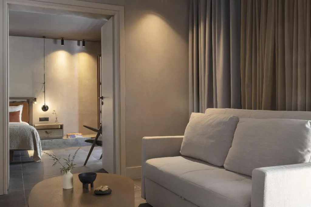 SUITE KING SIZE BED Room, Aulus Lindos Rhodes, Curio Collection by Hilton, Rhodes