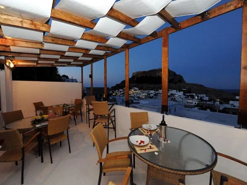 Terrace, Xenones Lindos, Rhodes