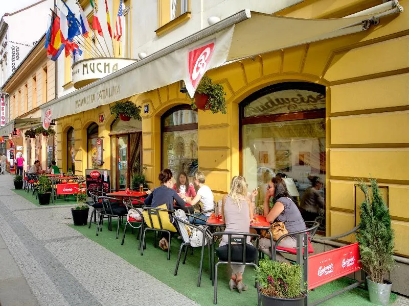 Terrace, Mucha, Prague