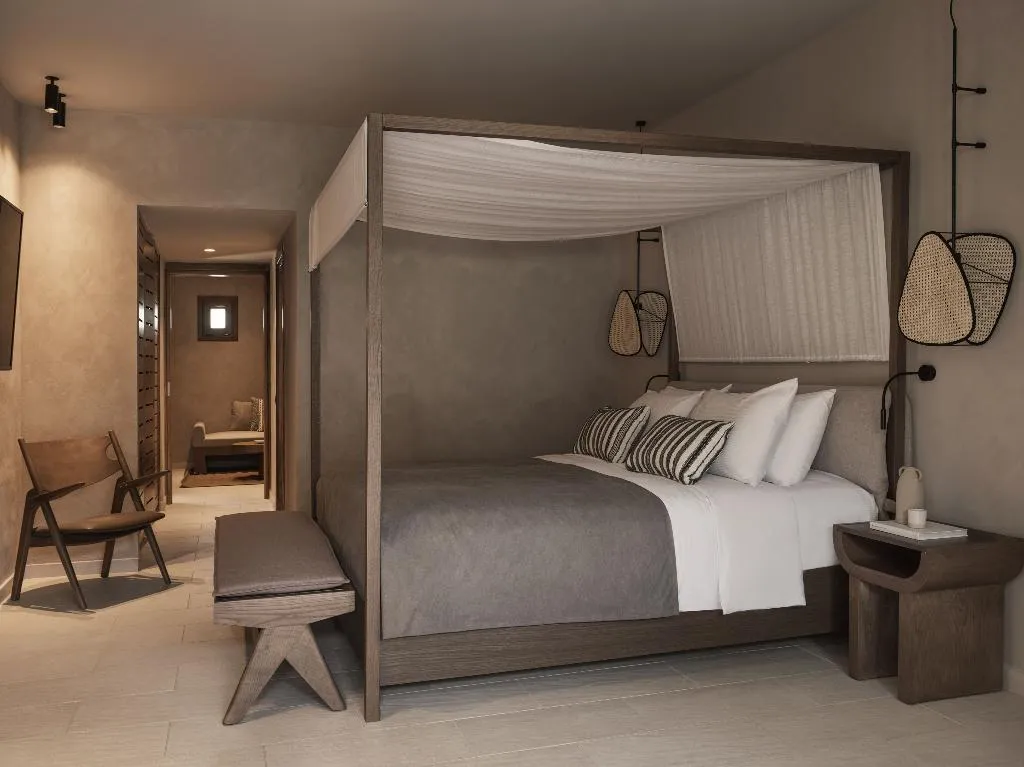 JUNIOR SUITE KING SIZE BED Room, Aulus Lindos Rhodes, Curio Collection by Hilton, Rhodes