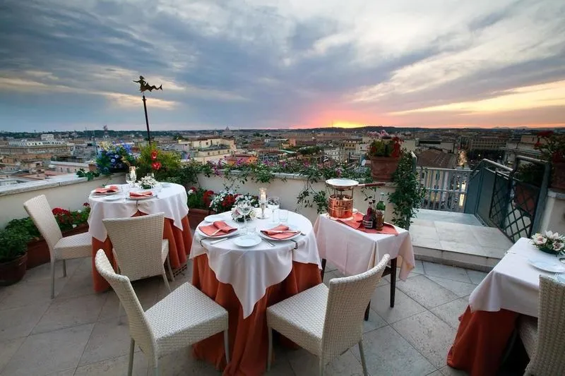 Restaurant, Bettoja Hotel Atlantico, Rome