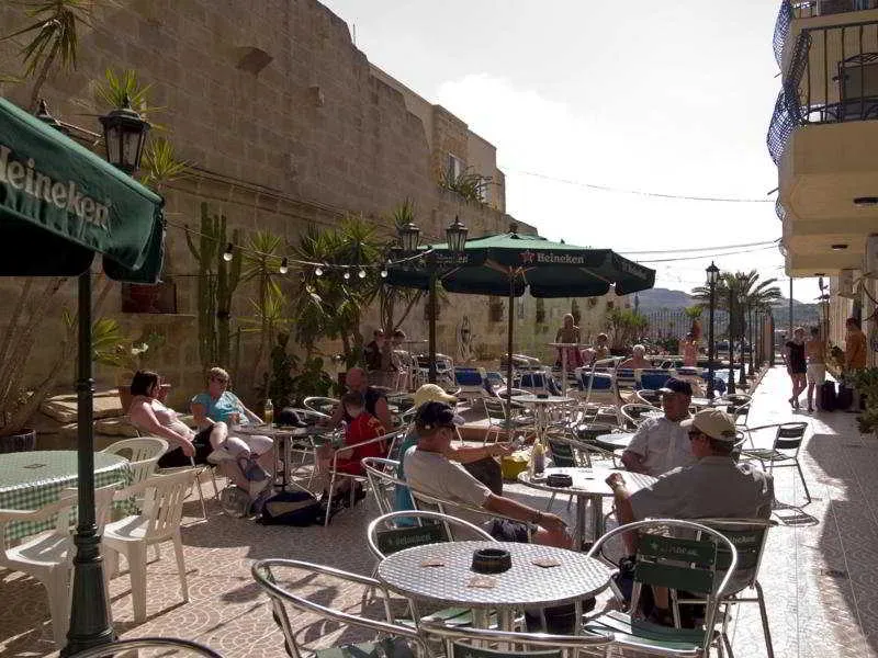 Terrace, White Dolphin Complex Hotel, Malta