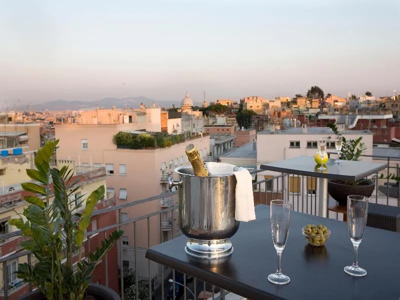 Terrace, Grand Hotel Tiberio, Rome