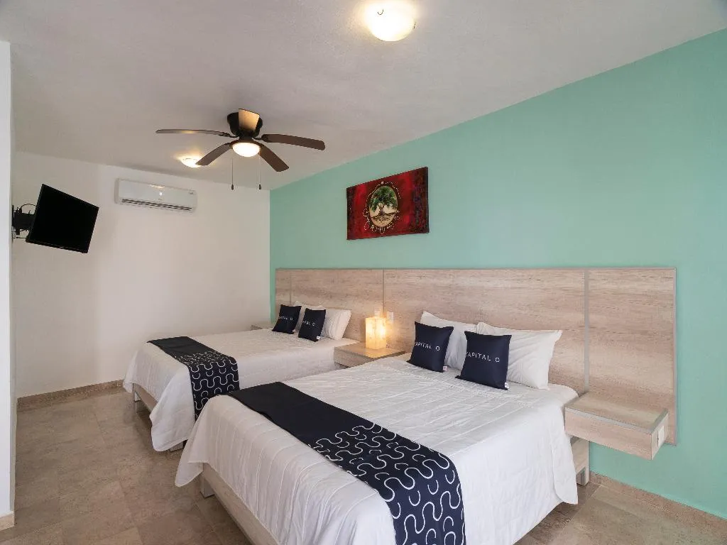 Room TWO DOUBLE BEDS Room, Hotel Punta Esmeralda, Playa Del Carmen