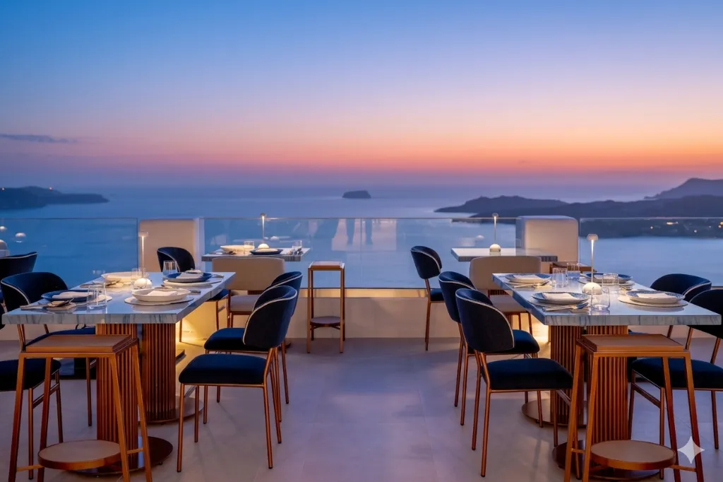 Restaurant, Apeiron Blue Santorini - Apeiron Hotels, Santorini