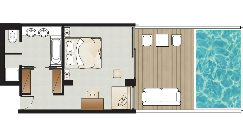 JUNIOR SUITE DELUXE WITH PRIVATE POOL Room, Amirandes, A Resort to Live, Crete