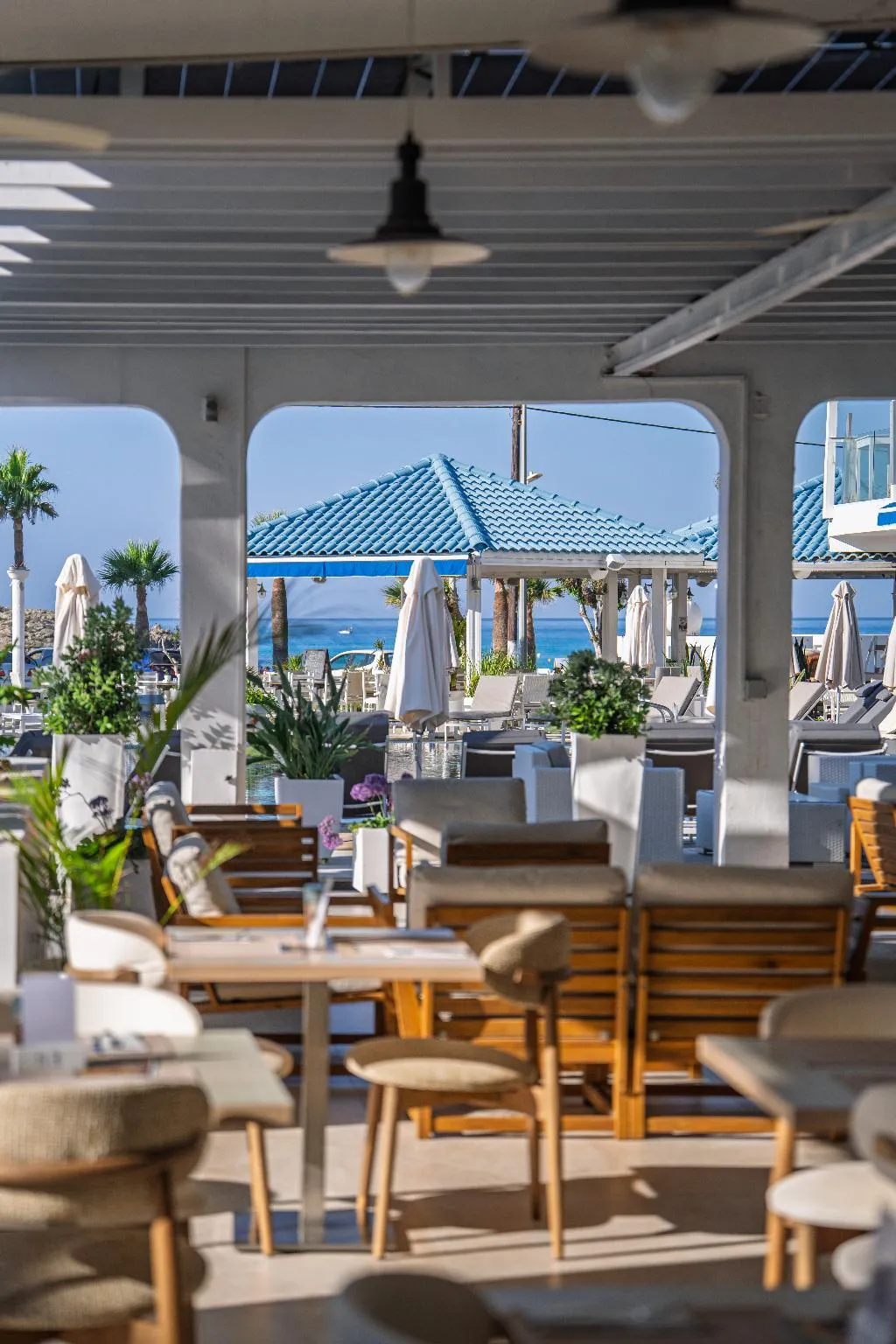 Terrace, Anonymous Beach Hotel, Cyprus