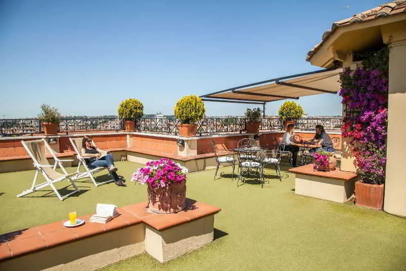 Terrace, Hotel Colosseum, Rome
