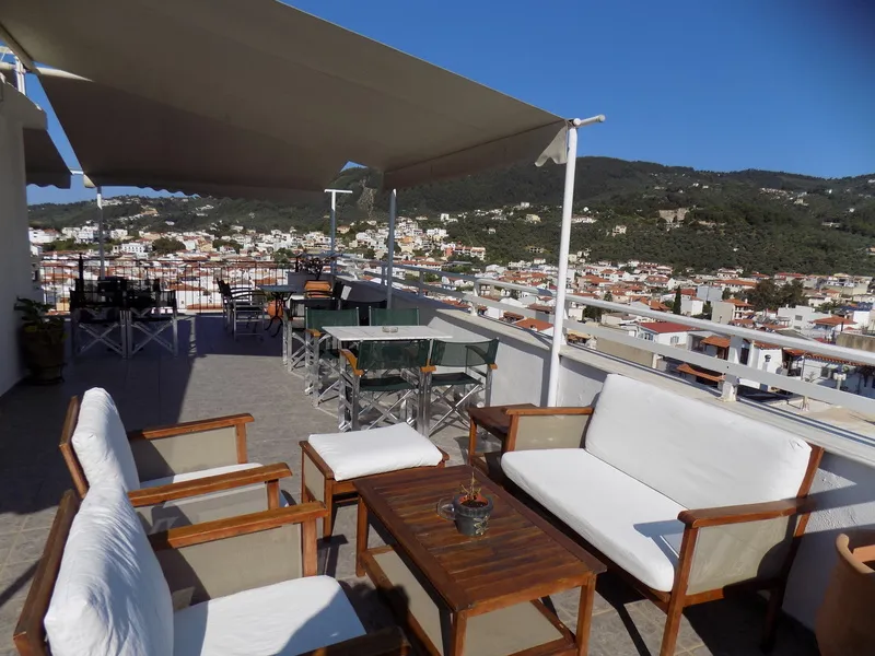 Terrace, Pension Margarita, Skiathos