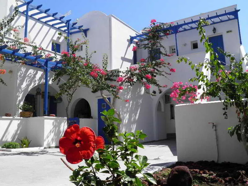General view, Levante Beach, Santorini