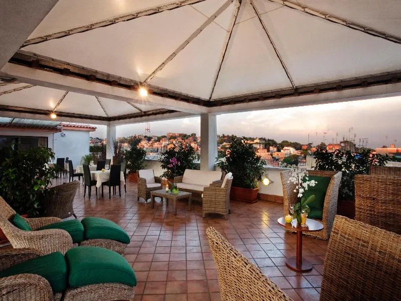 Terrace, Grand Hotel Tiberio, Rome