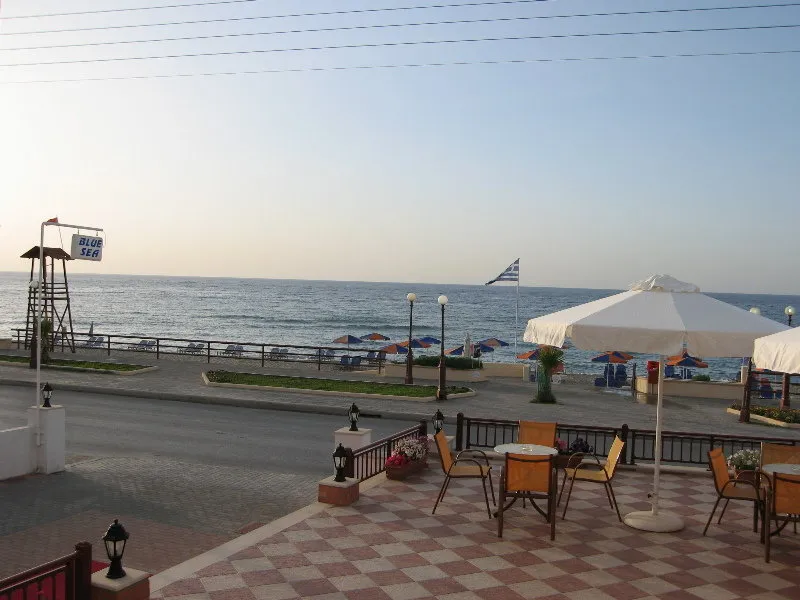 Terrace, Blue Sea, Crete