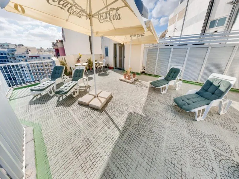 Terrace, Sliema Chalet Hotel, Malta