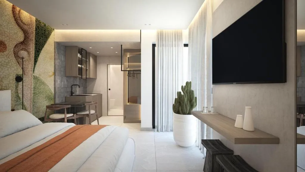 DOUBLE DELUXE WITH BALCONY Room, Leonidas Hotel & Apartments, Crete