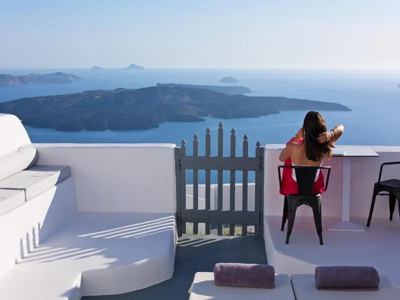 Terrace, Alta Vista Suites, Santorini