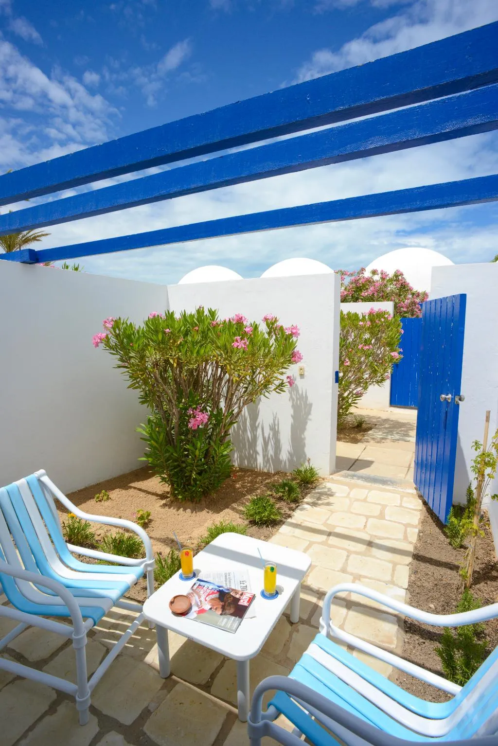 Terrace, Monarque Dar Jerba Zahra, Tunisia