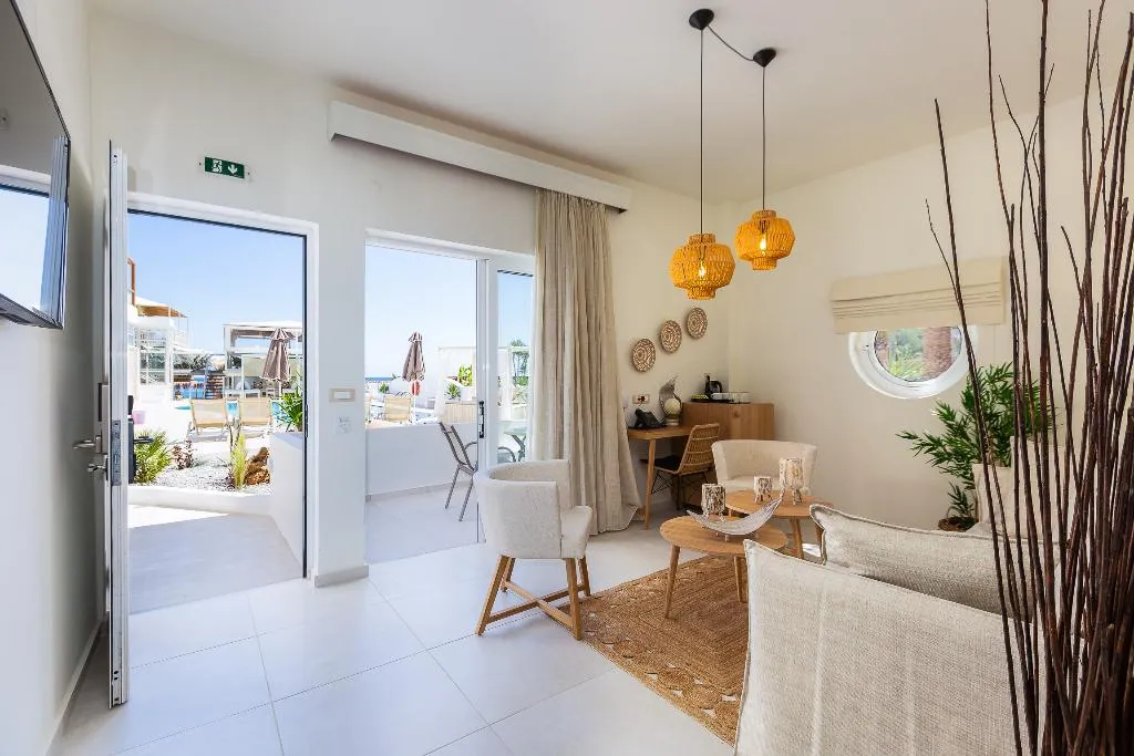 Double or Twin SUPERIOR SIDE SEA VIEW Room, Nostos Beach Boutique Hotel, Crete