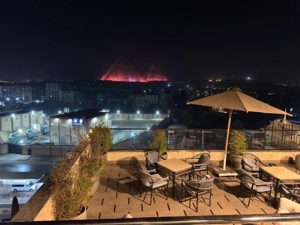 Terrace, Pyramids Charm Hotel, Cairo