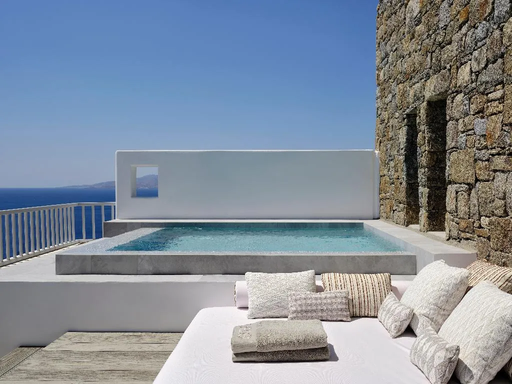 DOUBLE WITH PRIVATE POOL Room, Deos Mykonos - A Myconian Collection Hotel, Mykonos