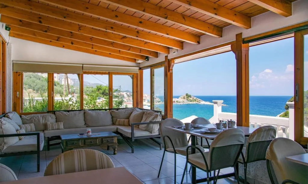 Terrace, Sunrise Beach, Samos