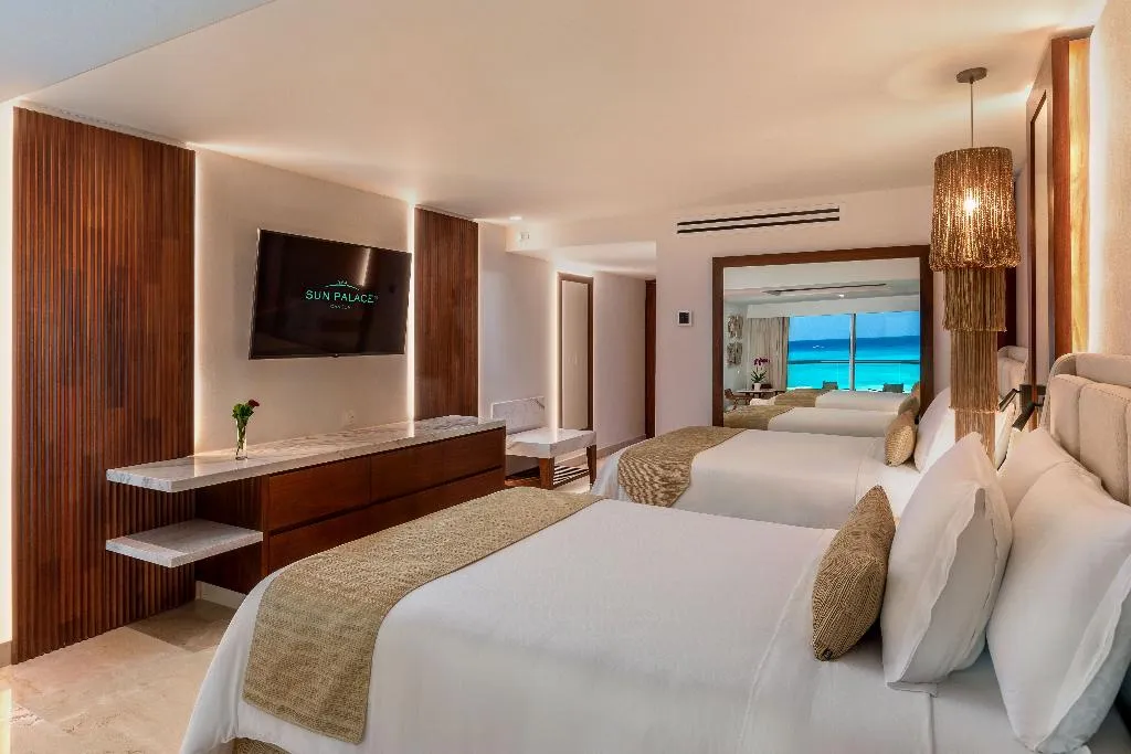 DOUBLE OCEAN VIEW TWO DOUBLE BEDS Room, Sun Palace All Inclusive, Cancun Area