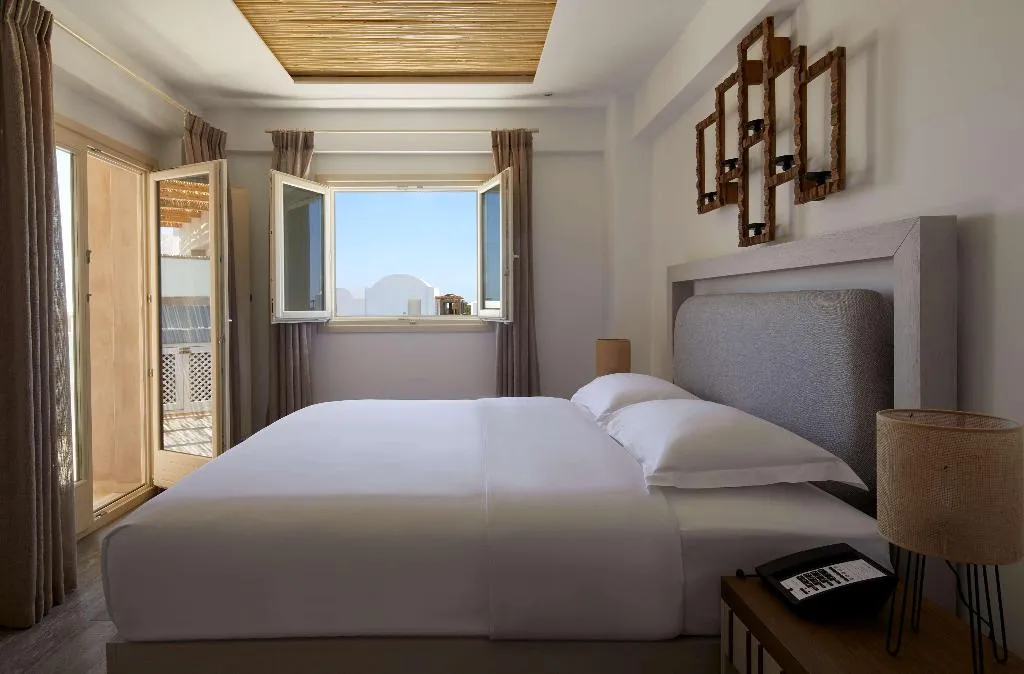 DOUBLE GUEST ROOM QUEEN BED Room, Sea Breeze Santorini Beach Resort, Curio Collectio, Santorini