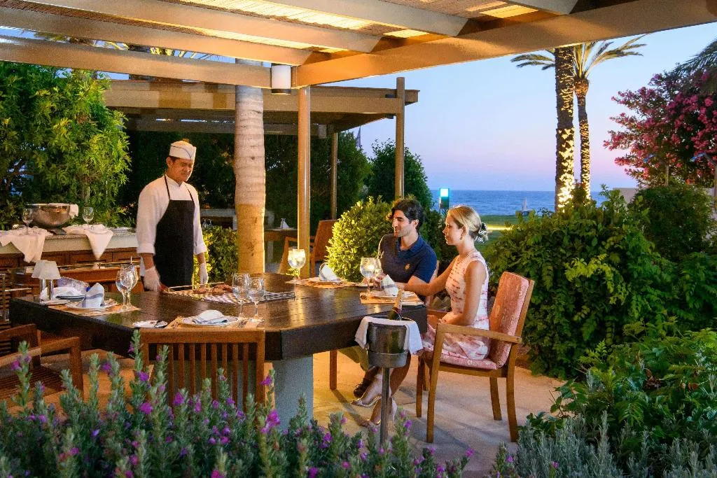 Restaurant, Constantinou Bros Athena Beach Hotel, Cyprus