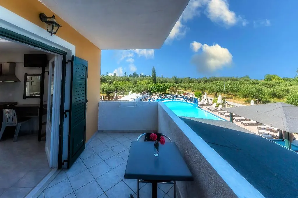 QUADRUPLE POOL VIEW Room, Nikos Villas, Corfu