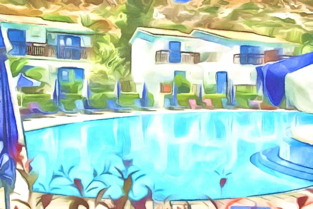 Terrace, Hylatio Tourist Village, Cyprus