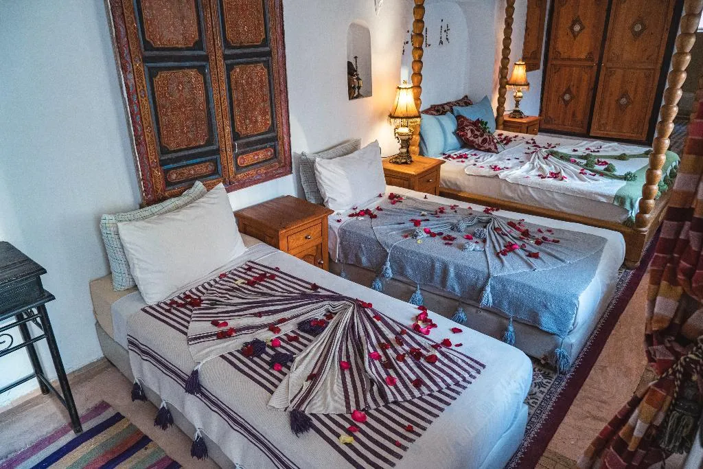 FAMILY ROOM TWO DOUBLE BEDS Room, Riad Dar El Bacha, Marrakech