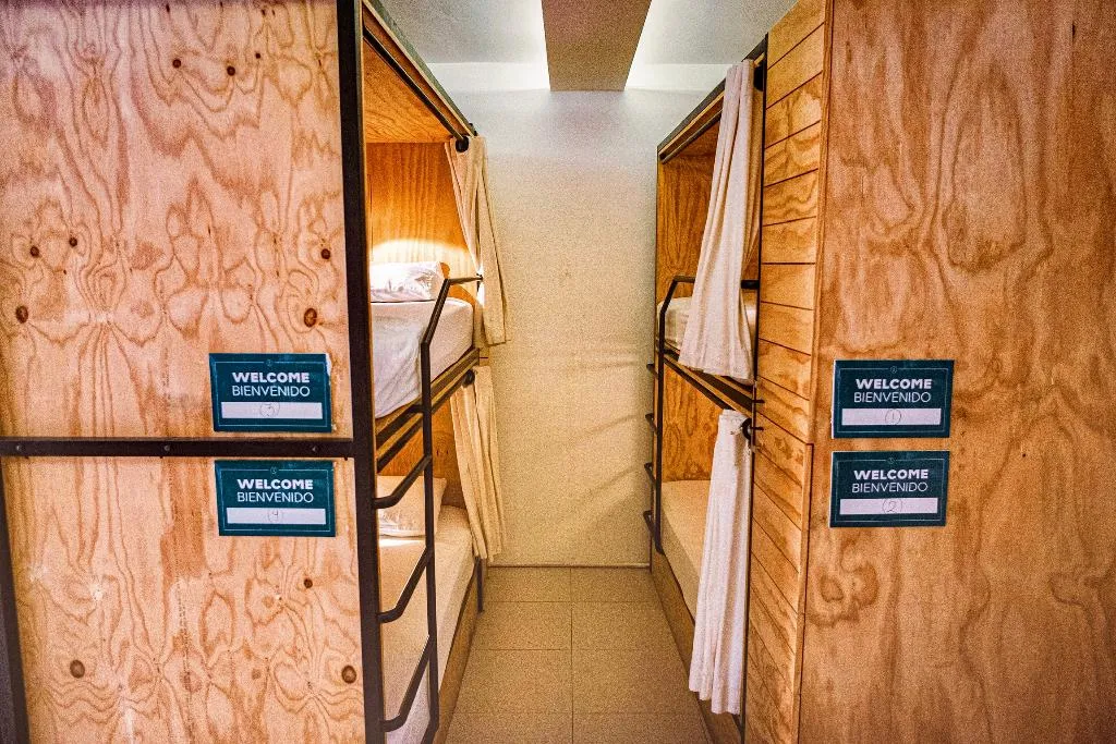 Bed in dormitory COMFORT Room, Nomads Hotel, Hostel & Rooftop Pool, Cancun Area