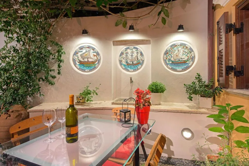 Terrace, Rodos Niohori Elite Suites, Rhodes