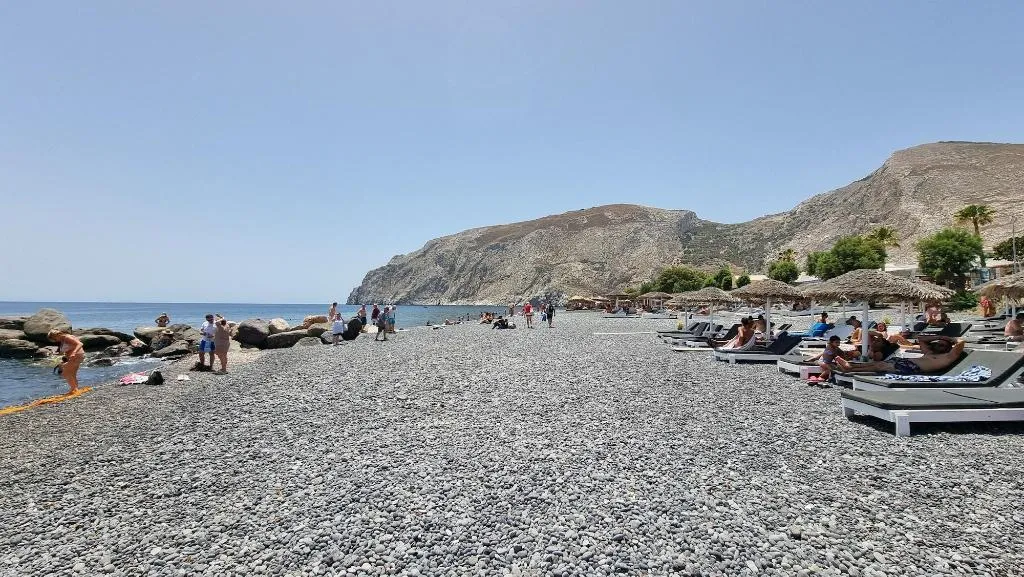 General view, Nostos Beach, Santorini