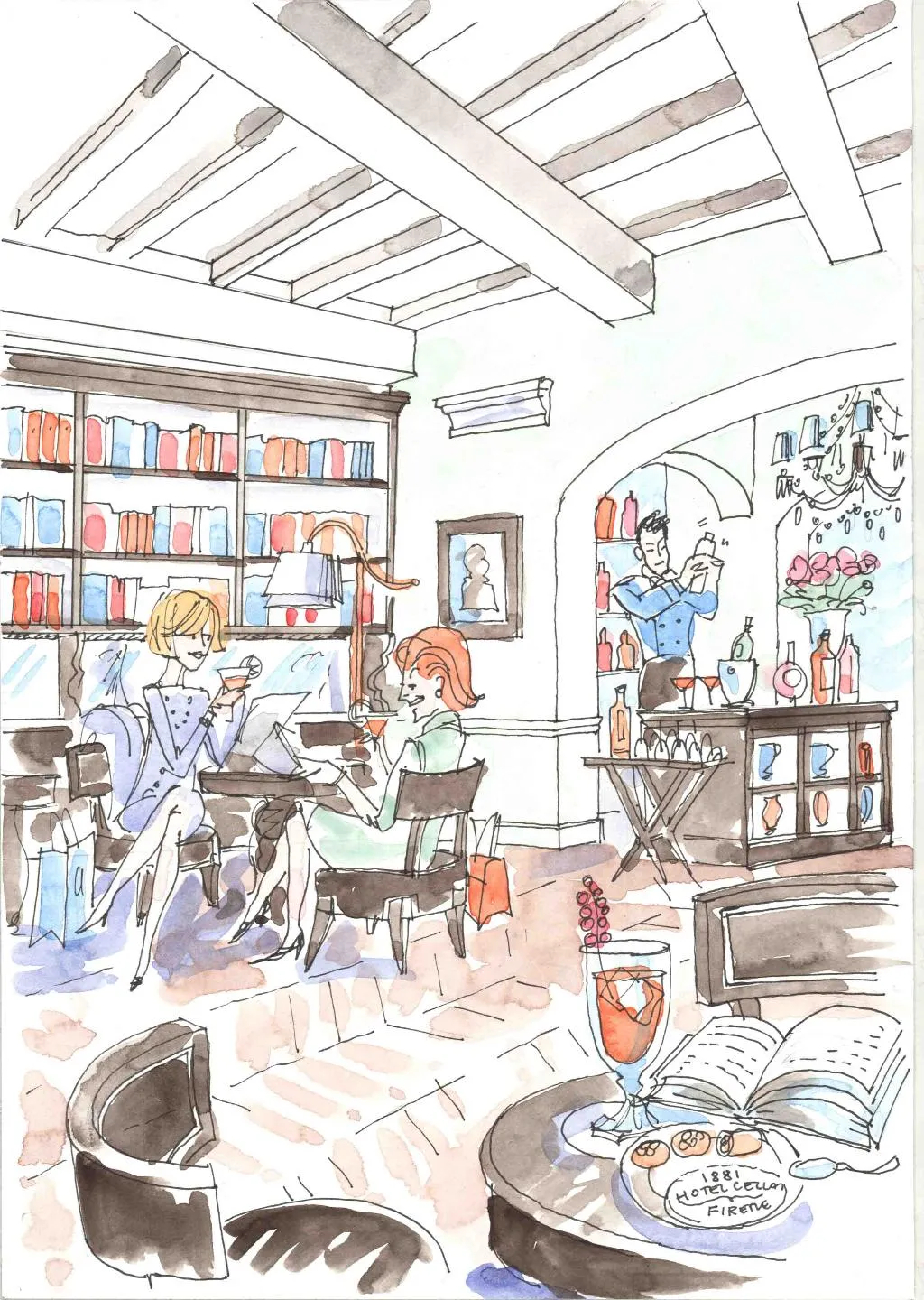 Bar, Cellai Boutique Hotel, Florence