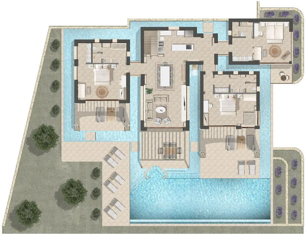 VILLA THREE BEDROOMS WITH PRIVATE POOL Room, Lesante Cape, Zante