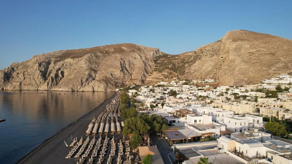 General view, Nostos Beach, Santorini