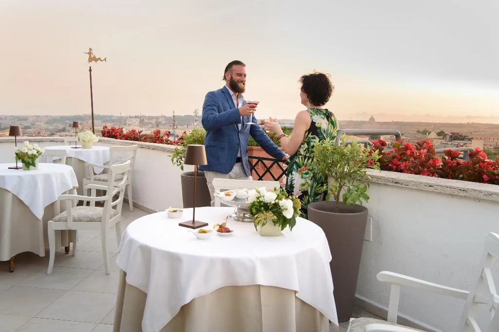 Terrace, Bettoja Hotel Atlantico, Rome