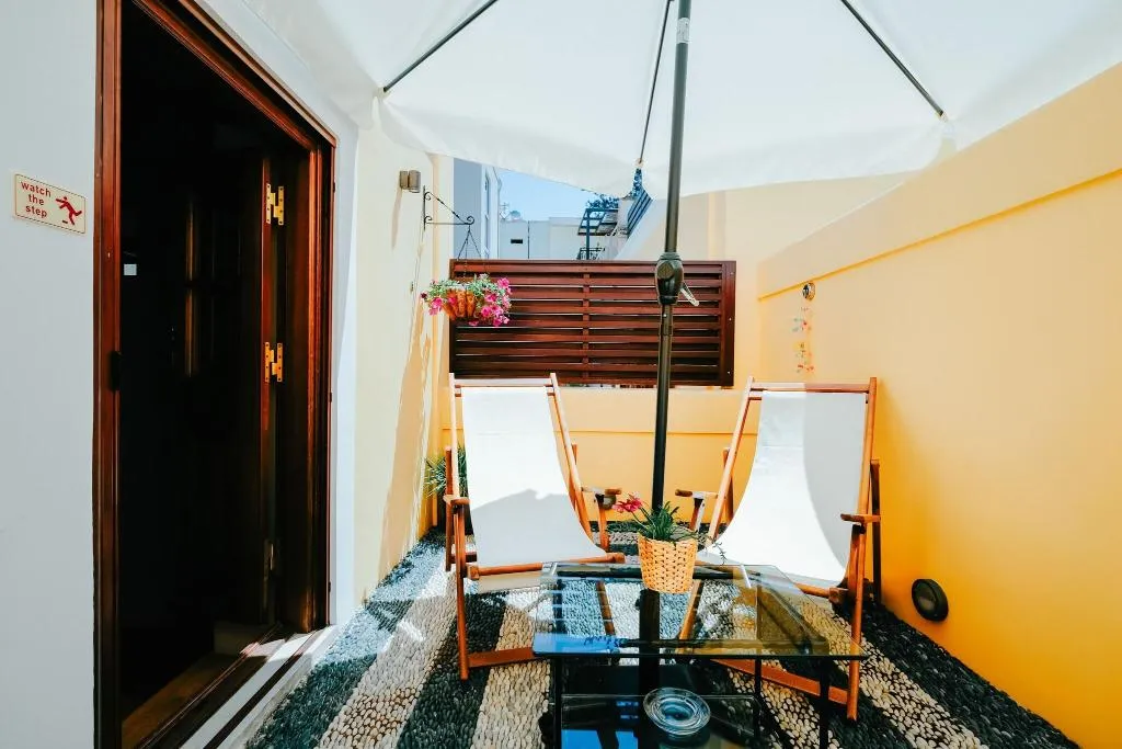 Terrace, Rodos Niohori Elite Suites, Rhodes