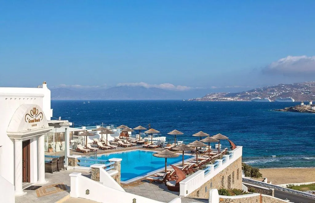 General view, Grand Beach, Mykonos