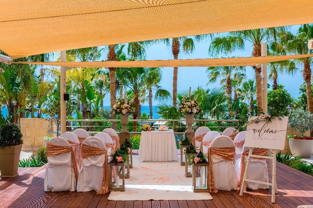 Terrace, Aquamare Beach Hotel & Spa, Cyprus