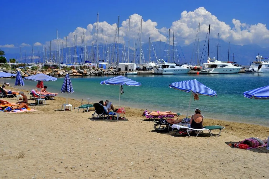 Beach, Santa Marina Unique Hotel, Crete