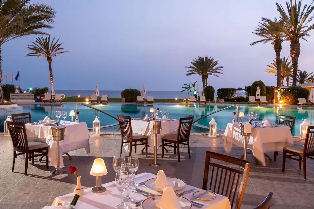 Restaurant, Constantinou Bros Athena Beach Hotel, Cyprus