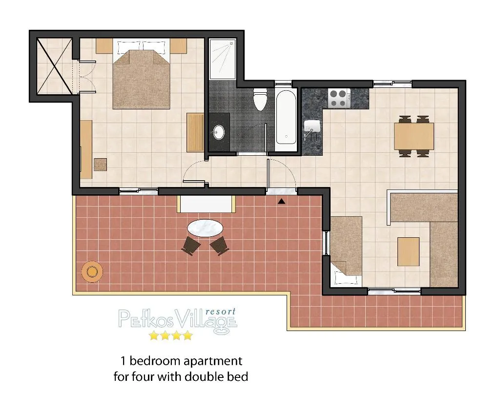 APARTMENT CAPACITY 4 Room, Pefkos Village Resort, Rhodes