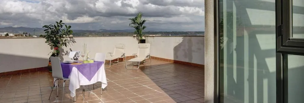 Terrace, Hostal La Creu, Costa Dorada