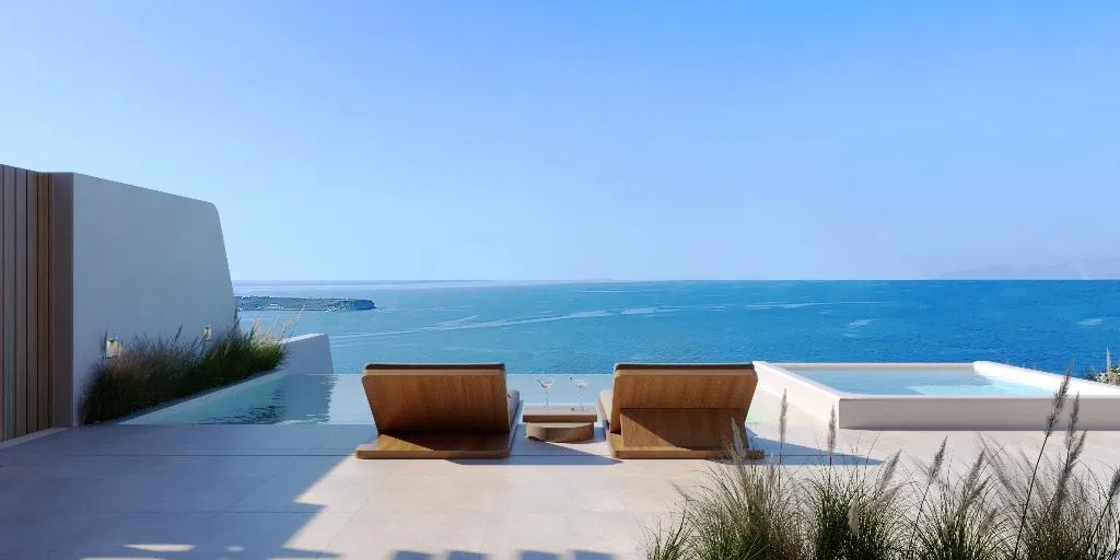 JUNIOR SUITE WITH JACUZZI Room, Santo Mine Oia Suites, Santorini