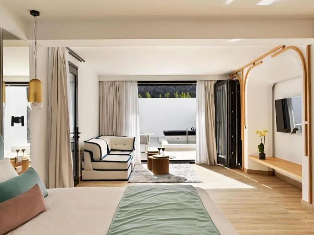 JUNIOR SUITE WITH DOUBLE BED Room, Cresanto Luxury Suites Santorini, Santorini