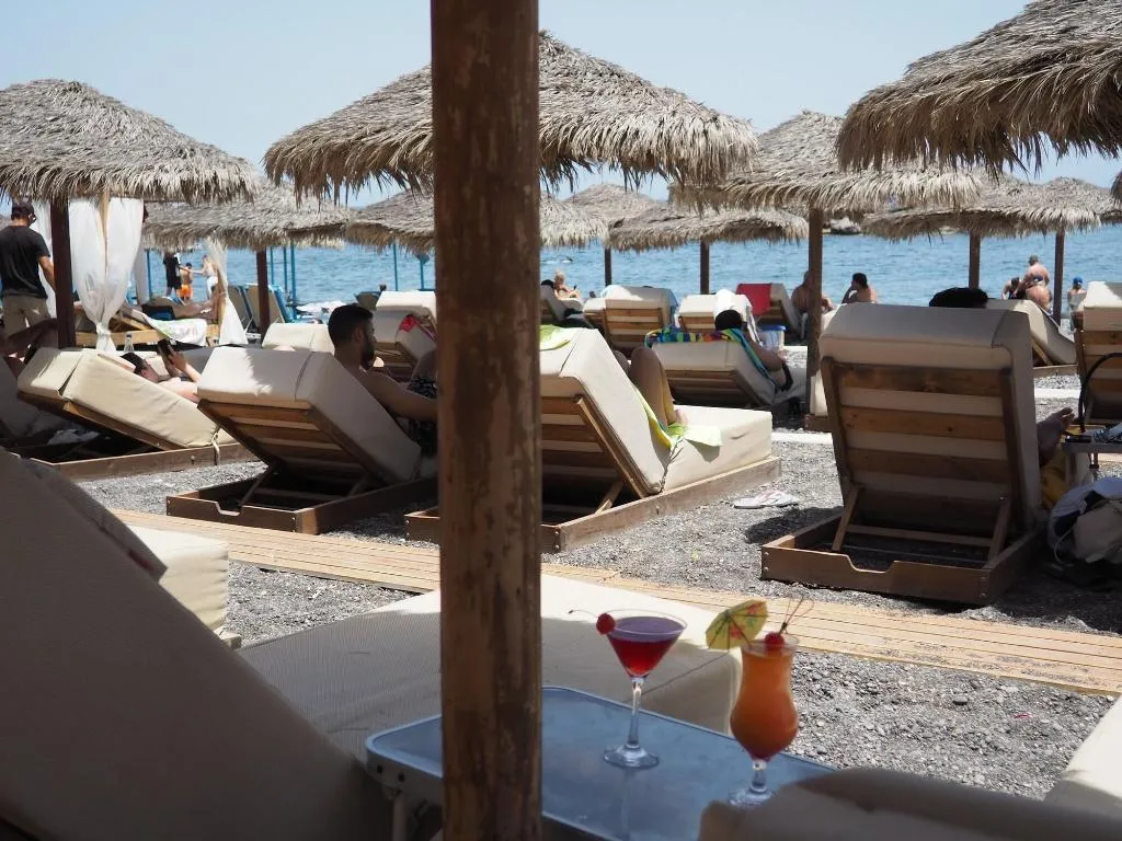 General view, Nostos Beach, Santorini