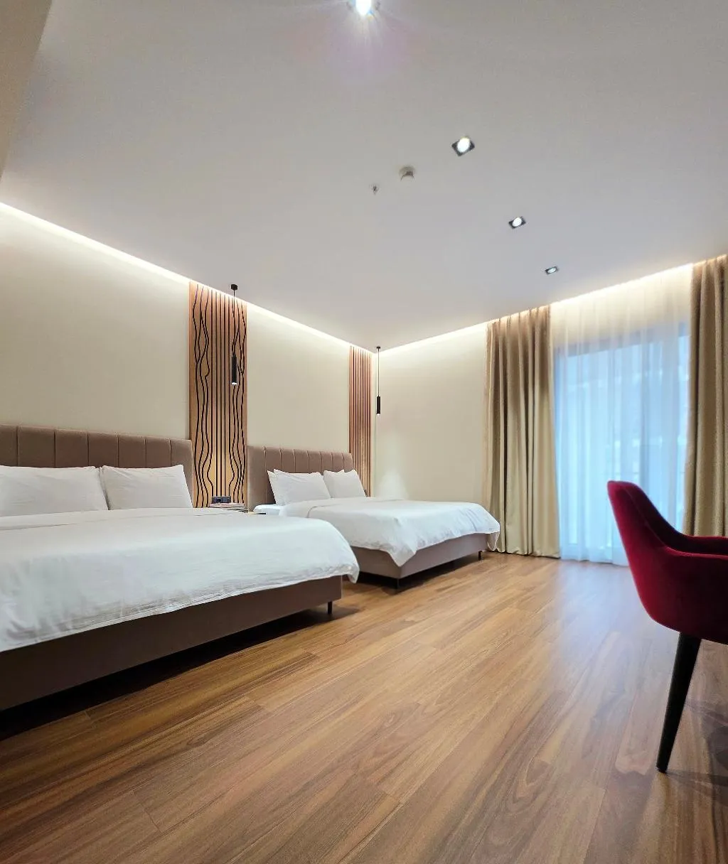 QUADRUPLE CITY VIEW TWO DOUBLE BEDS Room, Valza Boutique Hotel, Kavaje