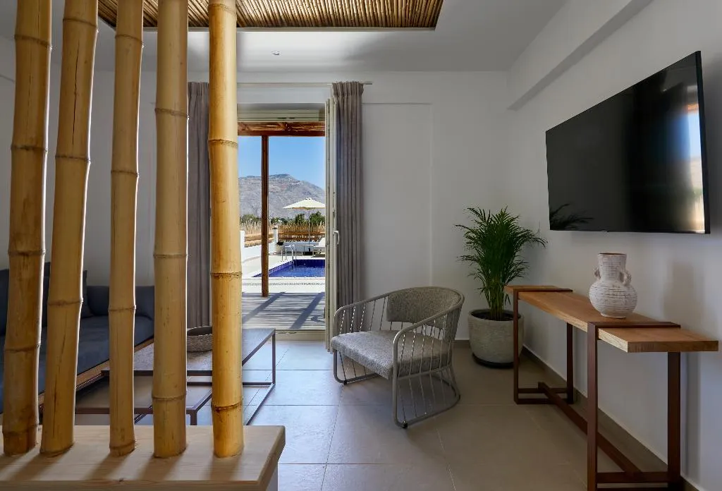 JUNIOR SUITE KING SIZE BED Room, Sea Breeze Santorini Beach Resort, Curio Collectio, Santorini
